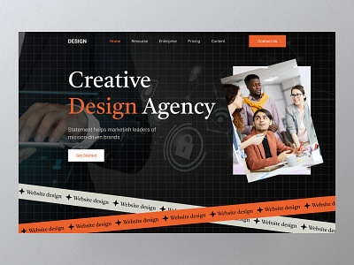 Agency Website Design branding design landing page ui visual design web design website design