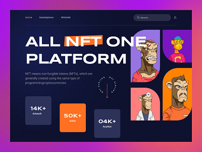 NFT Website Design app branding landing page ui ui ux ux visual design web design website design