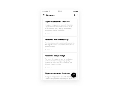 Minimal Message app design minimalist ui