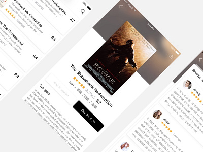 Movie ranking app，movie，design，ui，minimalist design