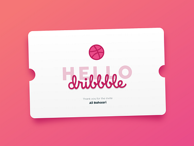 Let's Play! 1st shot 1stshot dribbble invite firstshot flat hello hello dribbble hellodribbble icon illustration invitation invite invite design minimal new profile thank you ticket typography welcome