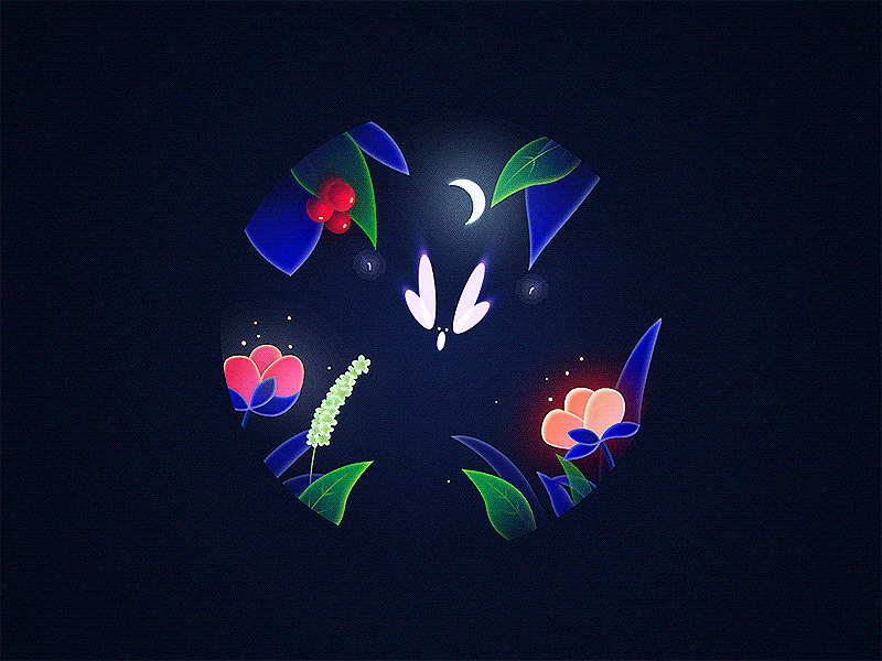 Butterfly butterfly illustration moon nature night tree