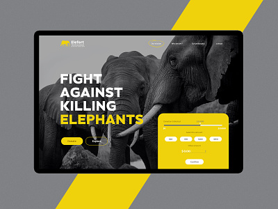 Elefort - The african animals association branding design logo minimal typography ui ux web webdesign