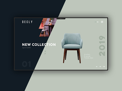 Decly by Home Design branding design minimal typography ui ux web website