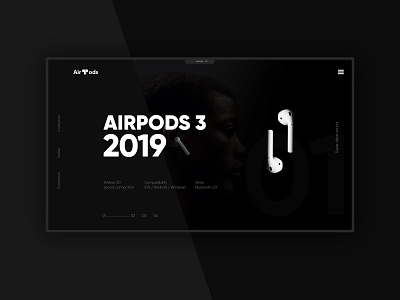 AirPods branding design minimal ui ux web web design webdesign website website design