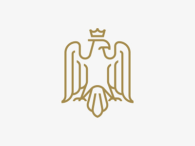 Monoline Eagle adventure bird crest crown eagle elegant financial geometric lawyer legislature logo logos masculine monoline nature outdoors simplistic