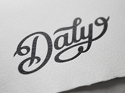 Daly custom lettering daly elegant hand lettering logo script typography