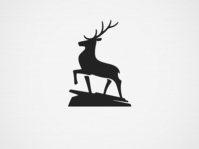 Elk deer elk logo nature rock