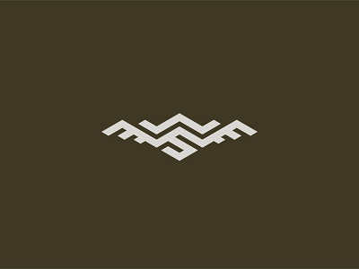 WS bird geometric initials logo mark native american nature outdoor petroglyph s southwest sw w ws