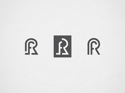 RF Monogram initials lineart logo mark monogram rf