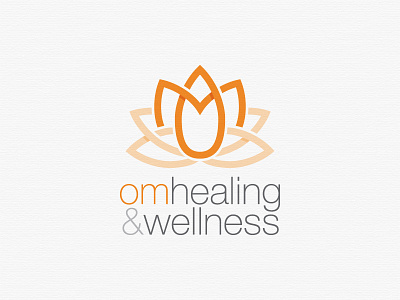 Om Healing & Wellness flower lineart logo lotos lotus meditation monogram om wellness yoga