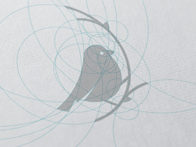 Sparrow Construction bird circles construction elegant logo sparrow