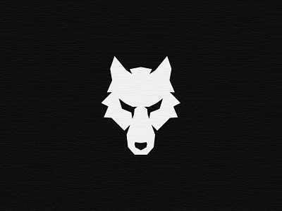Wolf Head animal black and white head icon logo minimal sharp simple symbol wolf
