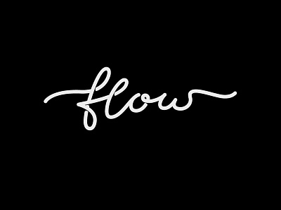 Flow - script custom lettering hand lettering handlettering logo script typography wordmark