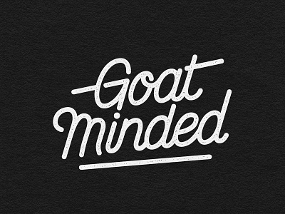 Goat Minded custom lettering hand lettering handlettering logo mark script stamp typography