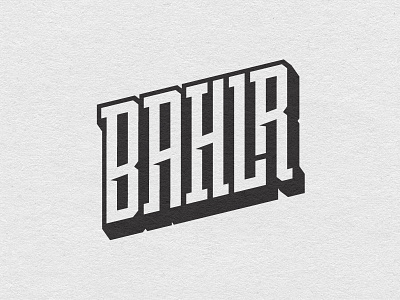 Bahlr custom lettering geometric hand lettering handlettering logo mark typography wordmark