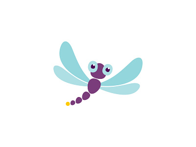 Dragonfly childish colorful cute dragonfly dynamic fun logo mascot playful