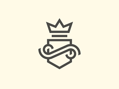 Infinity S Crest crest crown double s infinity initial initials logo mark monoline s shield