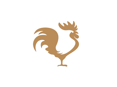 Rooster cock cockerel logo mark nature negativespace rooster stylized