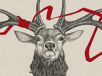 Deer antler antlers deer fantasy hand drawn illustration illustrativeart pencildrawing vector wildlife