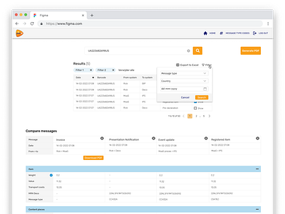 PostNL customs App design ui ux