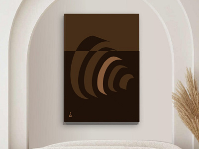 Abstract painting "Smell" abstract branding brown design graphic design illustration logo minimalism print ux vector