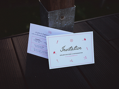 VIV & CUT INVITATION card color design flat invitation