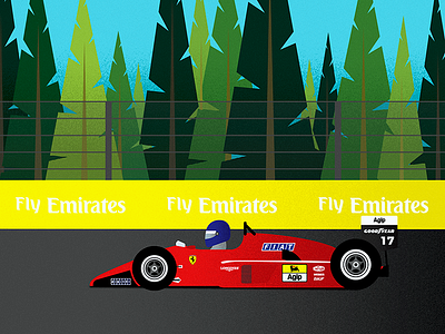 OLD F1 color design formula 1 illustration old sport