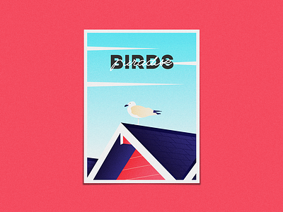 BIRDS PARADISE birds color design graphism house illustration minimalist poster summer sun travel typography