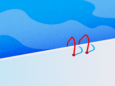 CALM color design graphism illustration minimalist pool poster summer sun water waves
