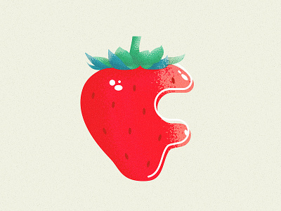 FRAISE art color design graphism illustration logo minimalist strawberry texture typography vector