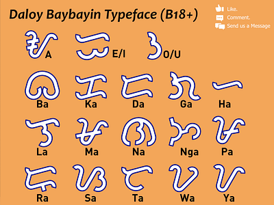 Custom Baybayin Typeface - Daloy baybayin font graphic design typeface