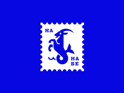 Na nabe capricorn goat hippocampus horse logo mermaid myth river sea stamp water waves