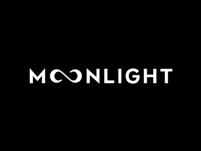 Moonlight identity infinity logo mark month moon night type typography