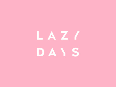 Lazy days beauty identity laconic lazy logo minimalism pink type typography
