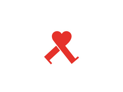 When love goes away botty heart legs logo love mark move red simple symbol walk