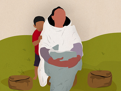 Mother ethiopia ethiopian habesha illustration minimal