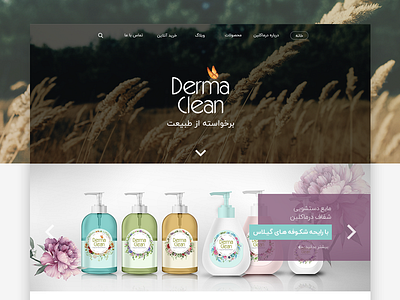 Dermaclean - Skin Cares clean desktop shop skincare ui website