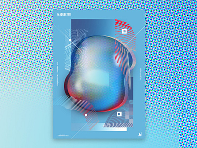 Poster #3 3d abstract baugasm blend tool blue cinema 4d gradients illustrator photoshop poster poster challenge poster collection poster design