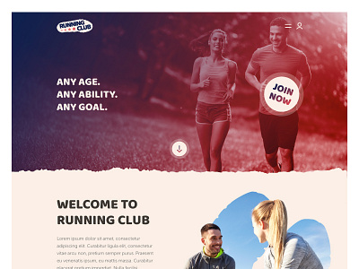 Running Club Website fitness gym running club web design website