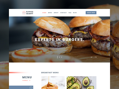 PSD Template for a Burger Restaurant burgers food homepage restaurant sale themeforest web design