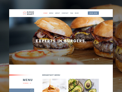 PSD Template for a Burger Restaurant