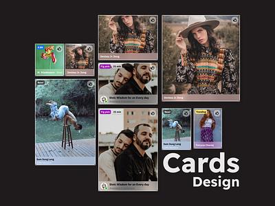 Cards Design - Web & Mobile UI