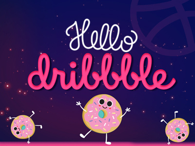 Hello Dribbble dribbble happy hello illustration moment