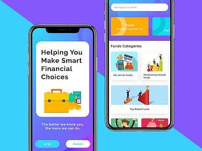 Finance app funds money saving
