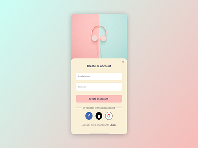 Daily UI #001 Sign Up Page app dailyui design mobile ui