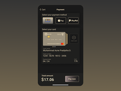 Daily UI #002 Credit card checkout form