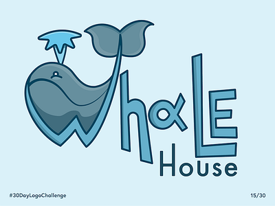 Logo Challenge I Whale 30day animal challenge handletter handlettering logo whale