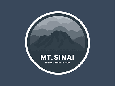 Mount Sinai badge badge design bible christian god mountain sinai