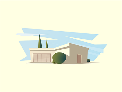 House architecture home house illustration retro villa